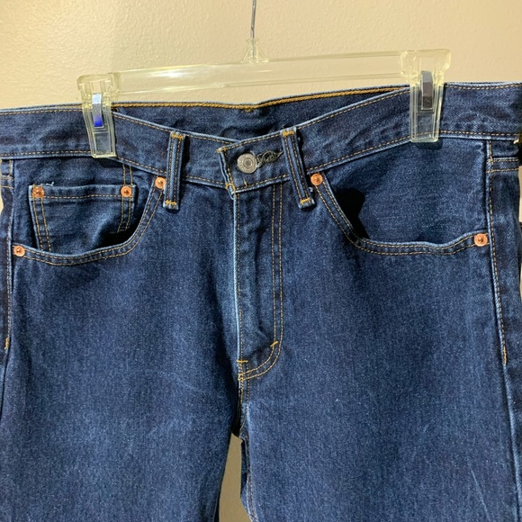 Levi's Men's Straight Jeans - Dark Blue - Picture 4 of 8